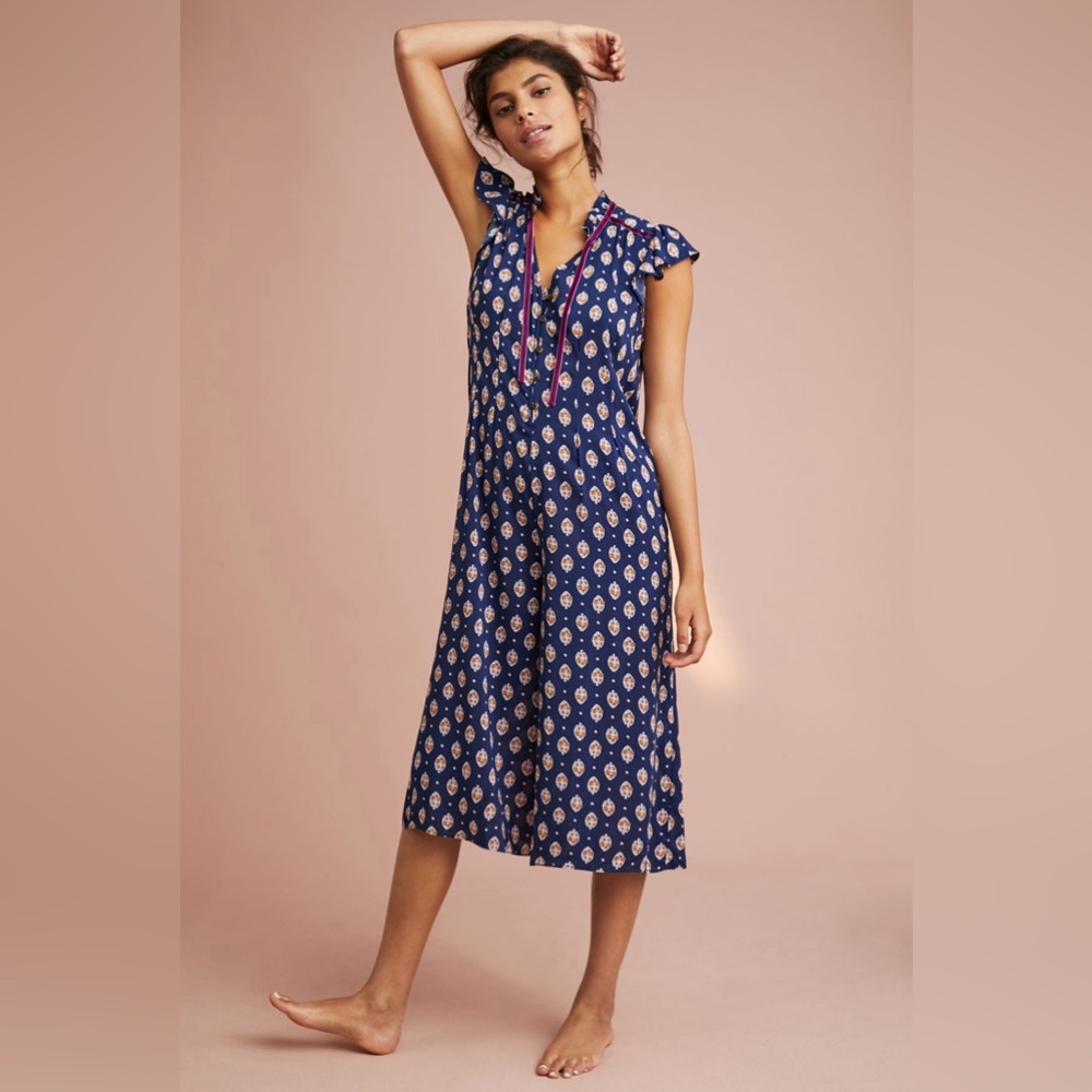 Anthropologie Floreat Gabrielle Sleep Jumpsuit M